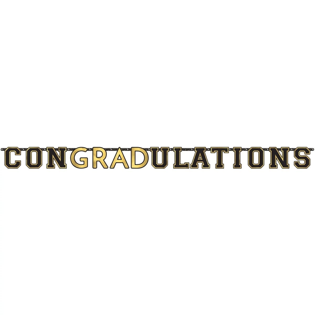 AMSCAN CA Graduation Graduation Letter Banner, 130 x 9 Inches, 1 Count