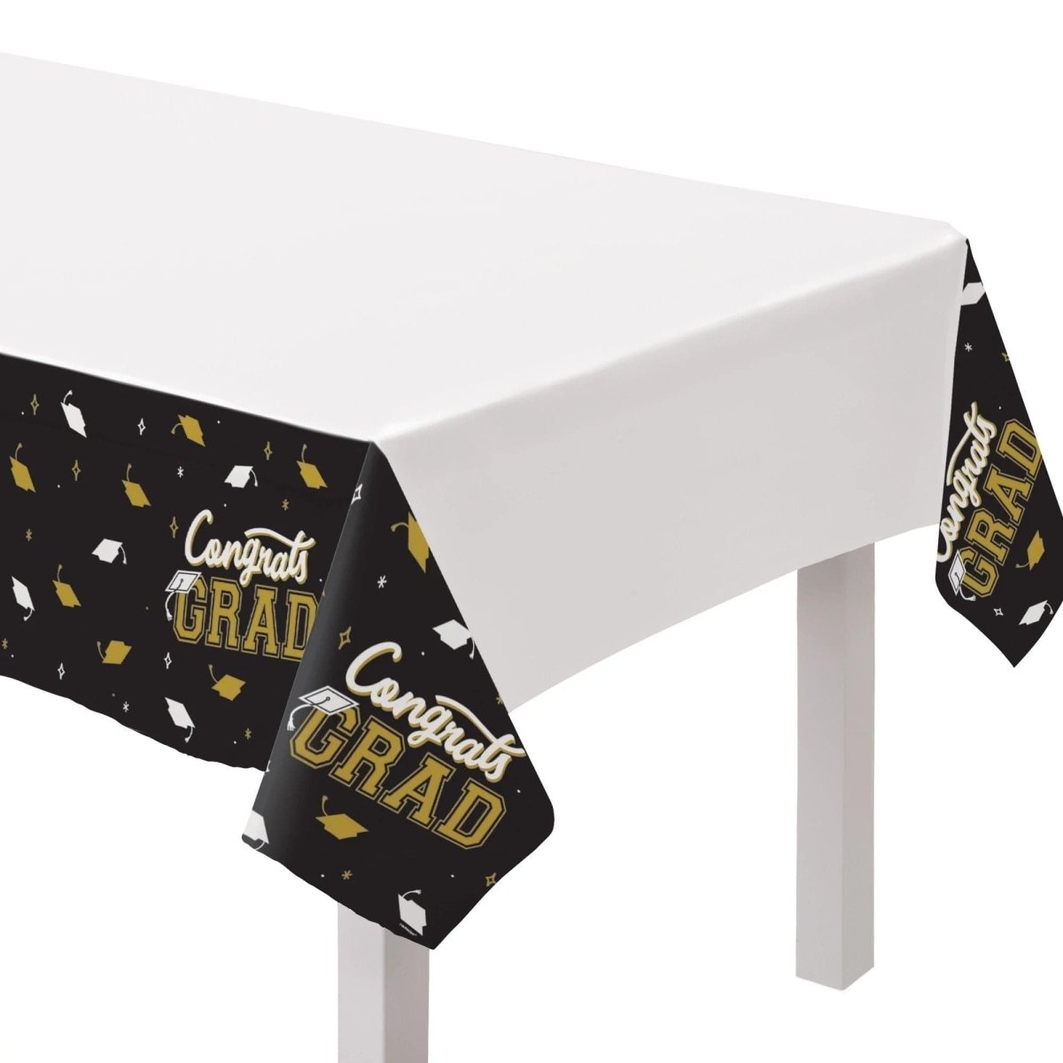 AMSCAN CA Graduation Graduation, The Best Is Yet to Come, Table Cover, Plastic, 54'' x 102''