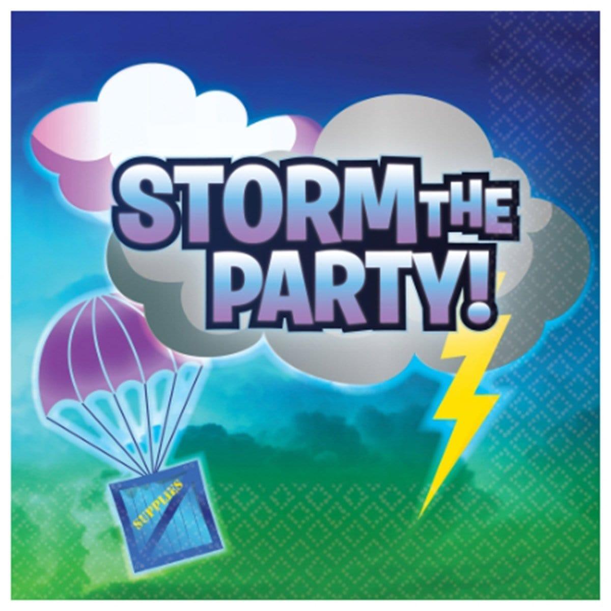 Buy Kids Birthday Fortnite Battle Royal lunch napkins, 16 per package sold at Party Expert