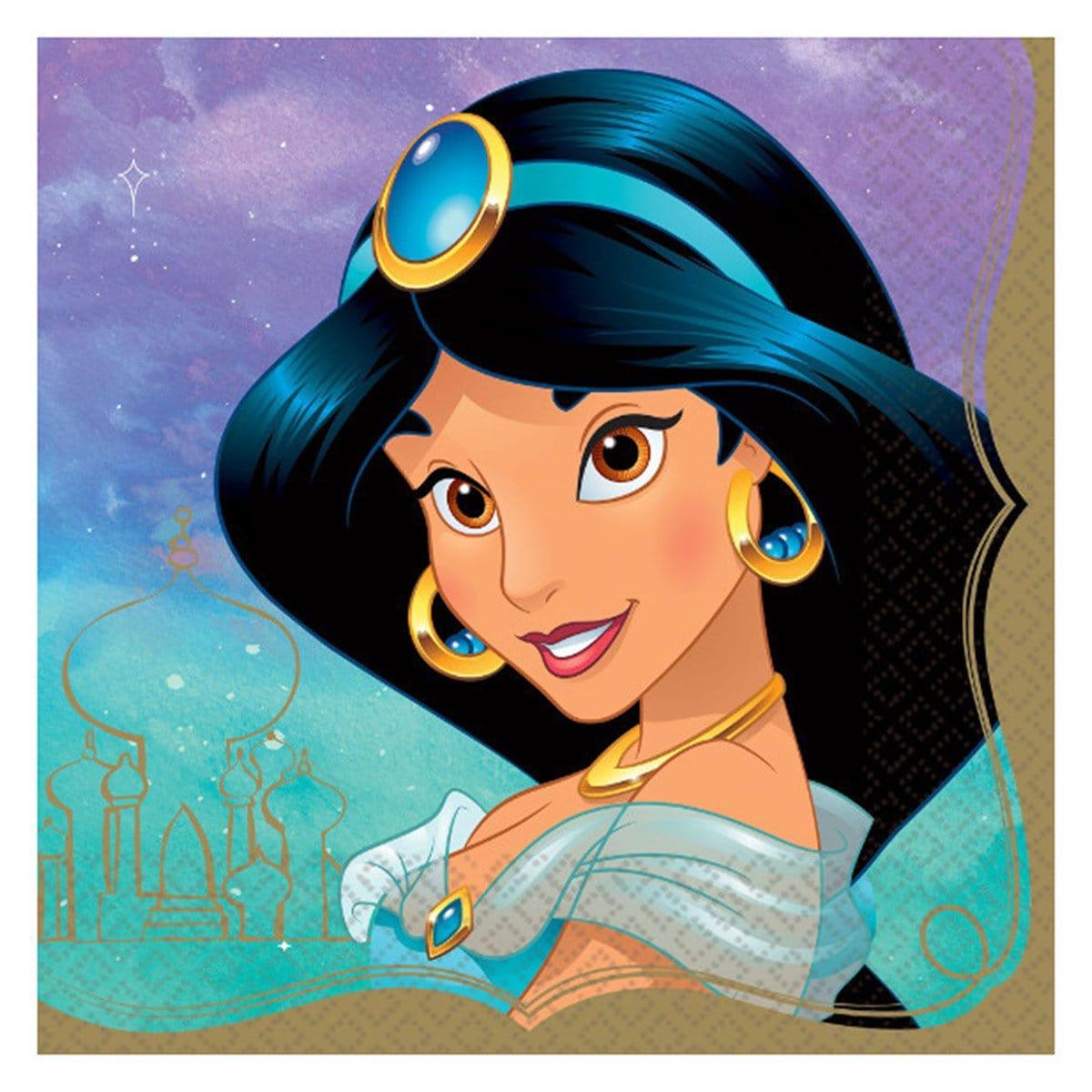 Buy Kids Birthday Once Upon A Time Jasmine lunch napkins, 16 per package sold at Party Expert