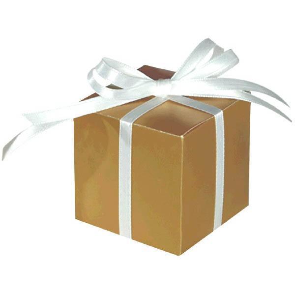 Buy Party Supplies Favor Boxes - Gold 100/pkg sold at Party Expert