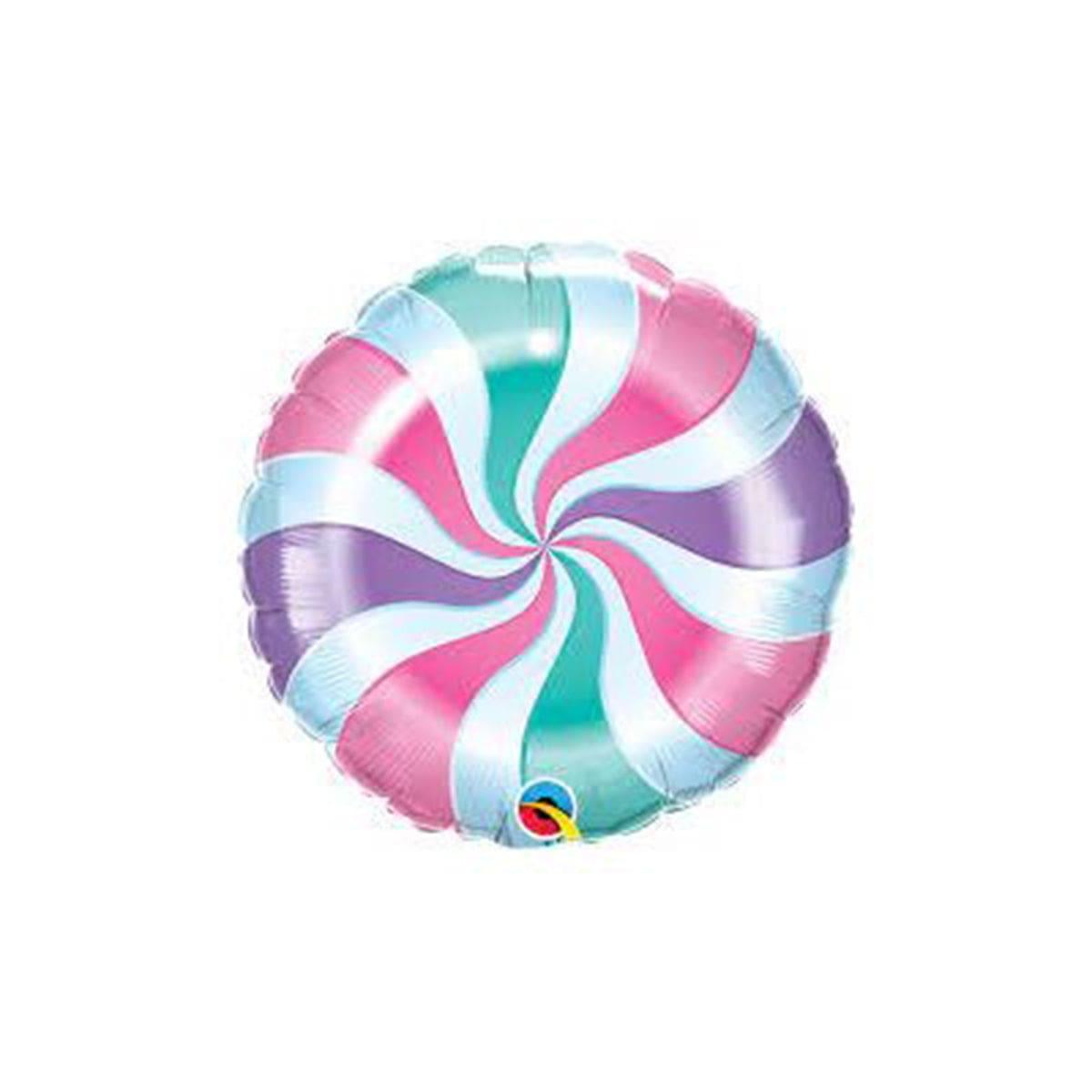 LE GROUPE BLC INTL INC Balloons Candy Swirl Foil Balloon, 18 in, Pastel
