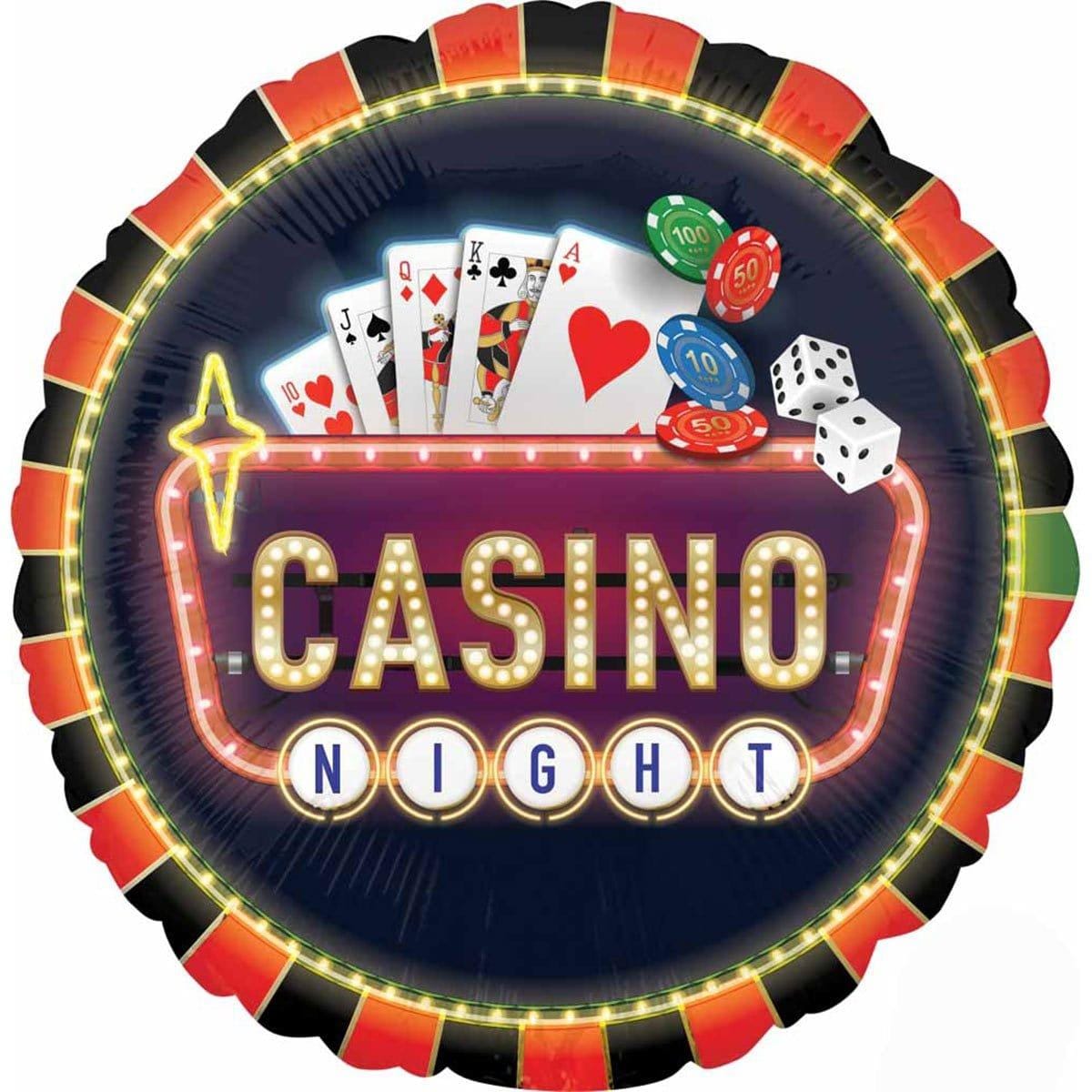 Buy Balloons Casino Foil Balloon, 18 Inches sold at Party Expert