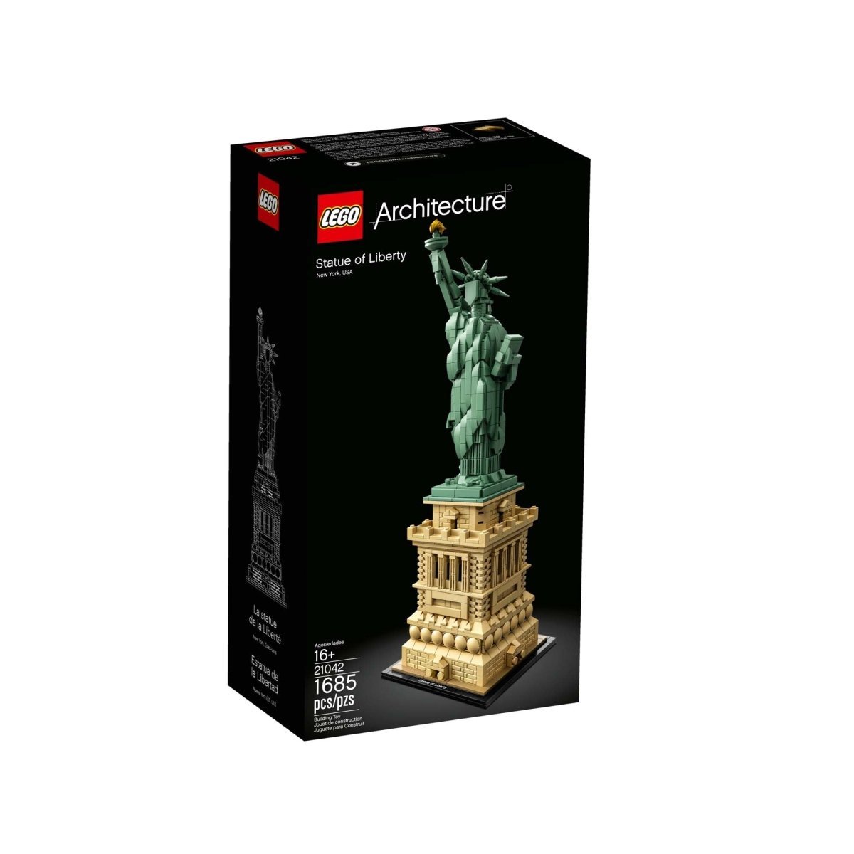 LEGO JOUET K.I.D. INC Toys & Games LEGO Architecture Statue of Liberty, 21042, Ages 16+, 1685 Pieces 673419283328