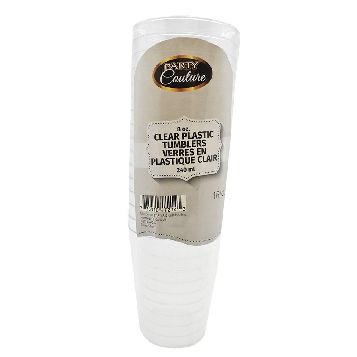Buy Plasticware Clear Glasses 8 Oz. 16 Per Package sold at Party Expert