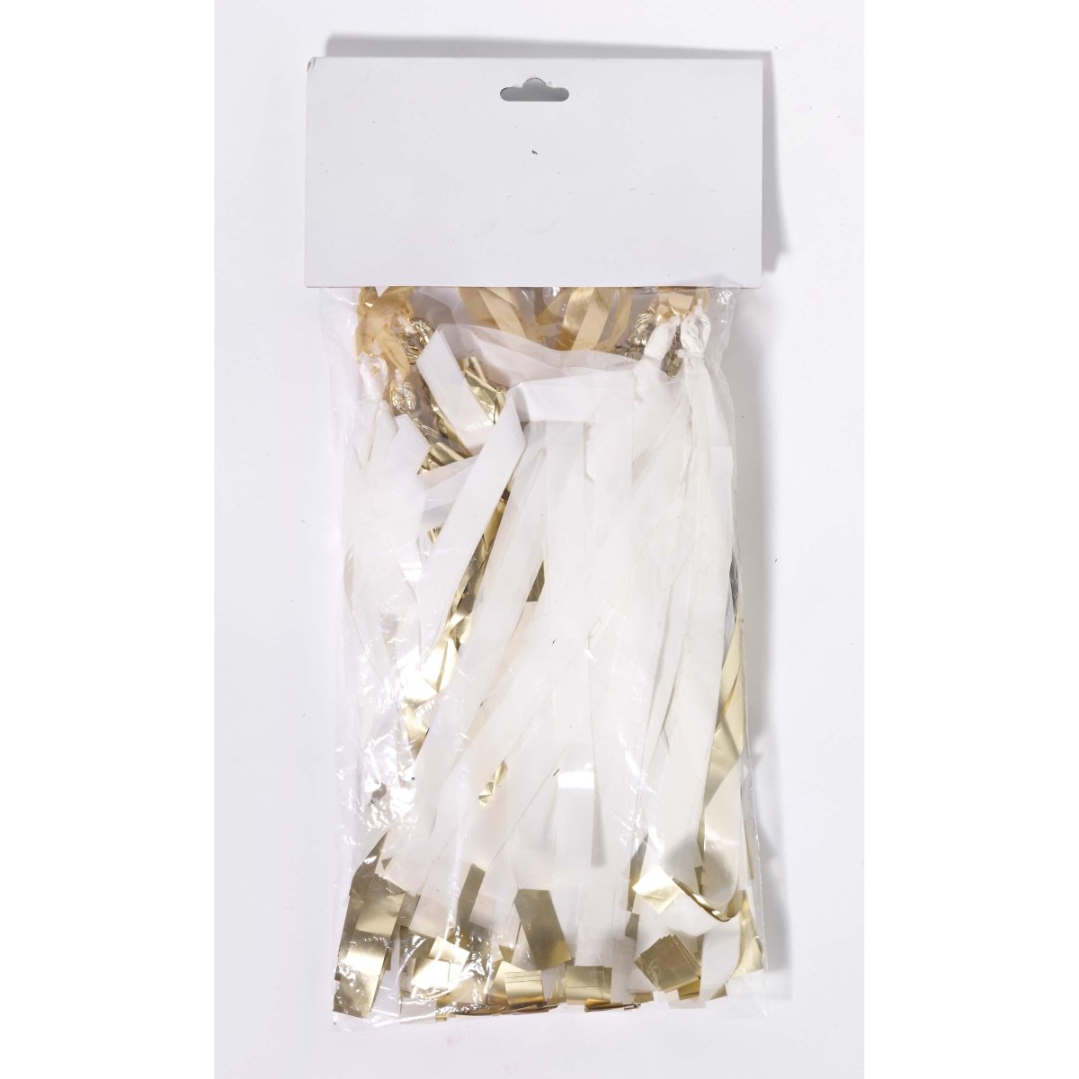 Buy Balloons Large Matte Gold And White Balloon Tassel sold at Party Expert